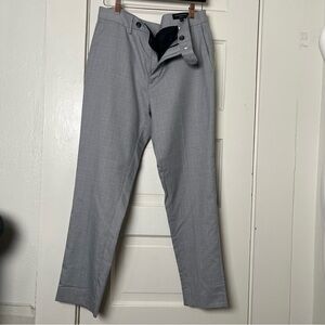 Banana Republic Classic Gray Plaid Dress Pants Tailored Fit 31x32 Straight Leg